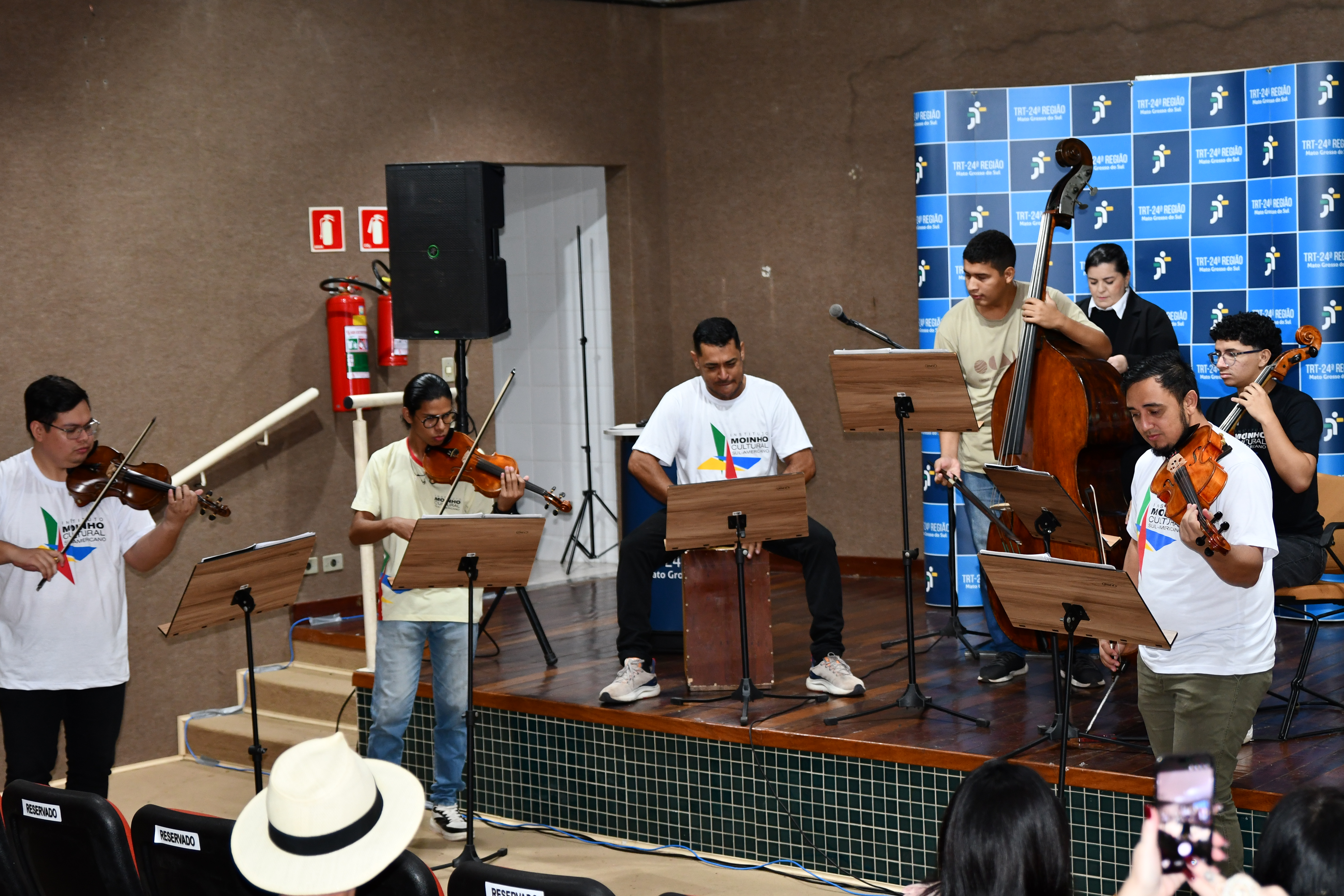 O evento contou com uma apresentação da Orquestra de Câmara do Pantanal do Instituto Moinho Cultural 