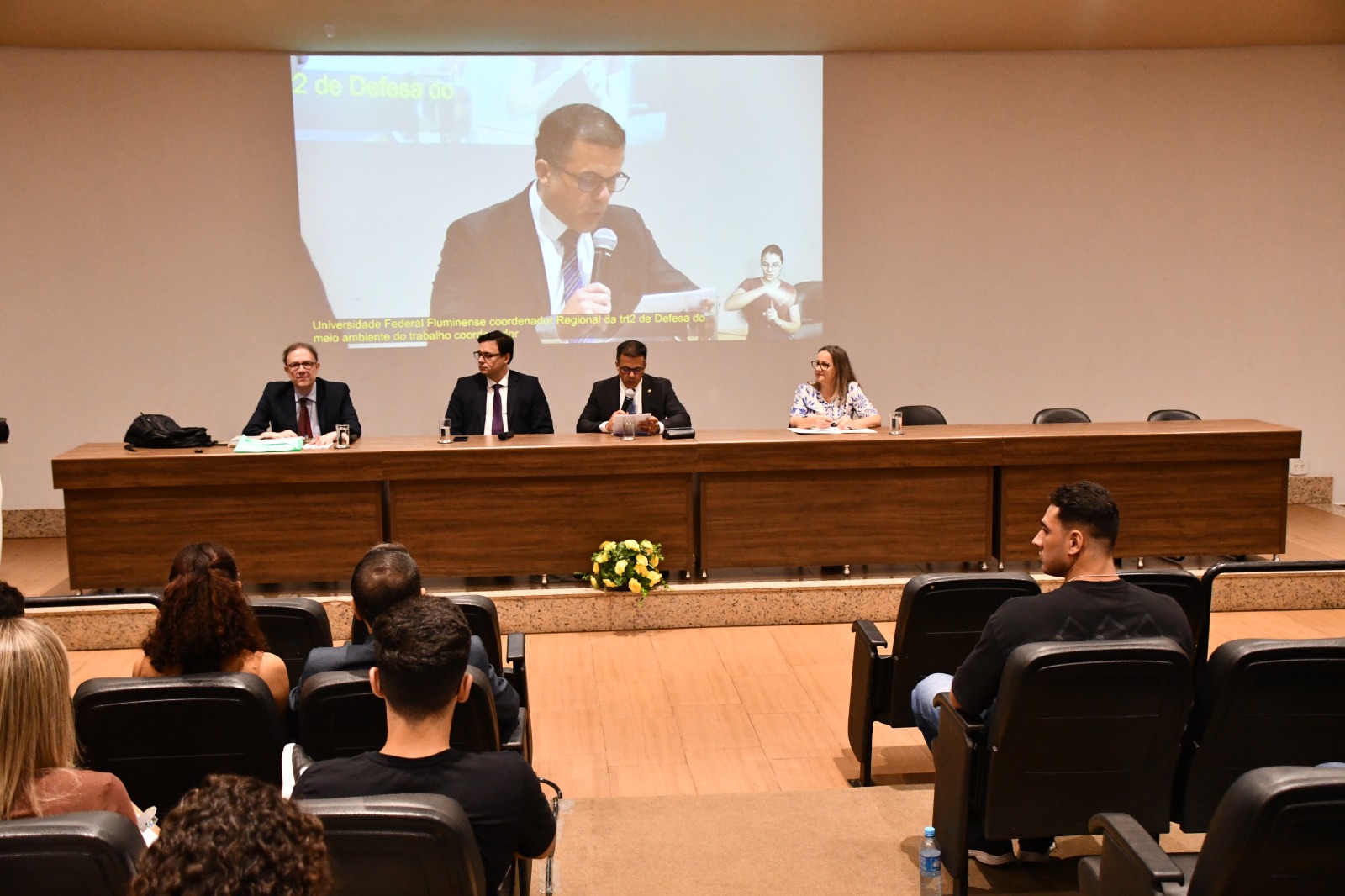 O procurador do trabalho Patrick Maia Merísio apresentou um apresentou  a palestra sobre crise climática e os impactos no ambiente do trabalho