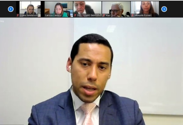 Captura de tela de reunião, realizada de maneira telepresencial, via Zoom.