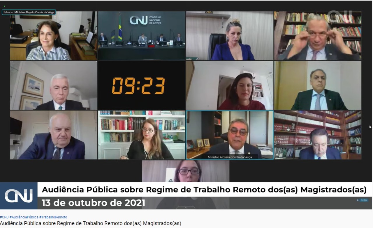 Captura de tela de reunião realizada via Zoom