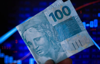 Foto de uma nota de 100 reais