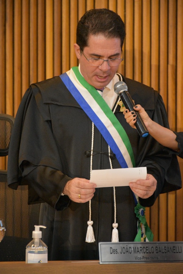 Desembargador João Marcelo em seu momento de fala.