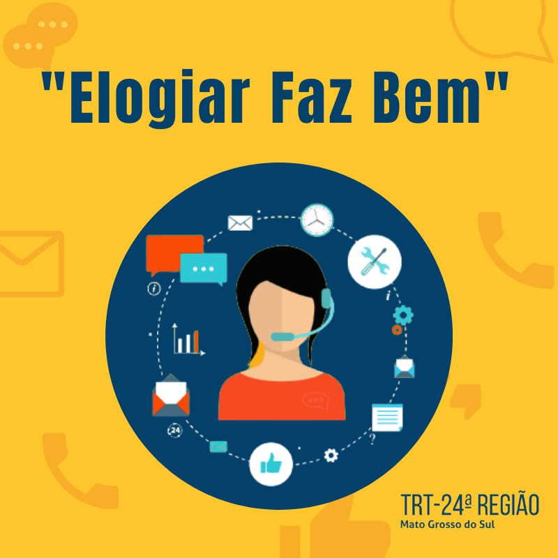 Arte da campanha "Elogiar faz bem"