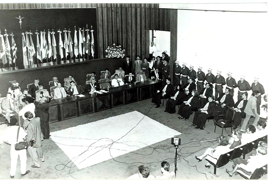 Foto da Sessão de Instalação do TRT24 realizada no dia 08 de janeiro na Assembleia Legislativa de Mato Grosso do Sul