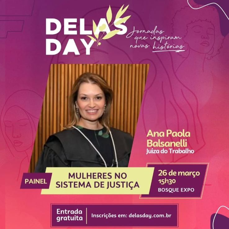 Ouvidora da Mulher do TRT/MS participará de painel sobre mulheres no sistema de justiça