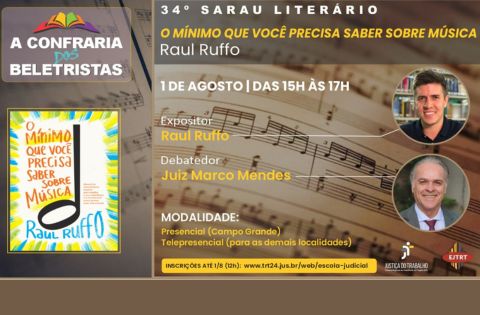 34º Sarau Literário debaterá a obra 