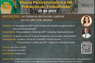 TRT/MS promove evento sobre riscos psicossociais e proteção do trabalhador